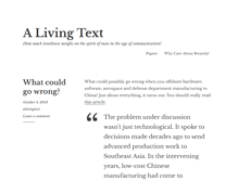 Tablet Screenshot of alivingtext.com